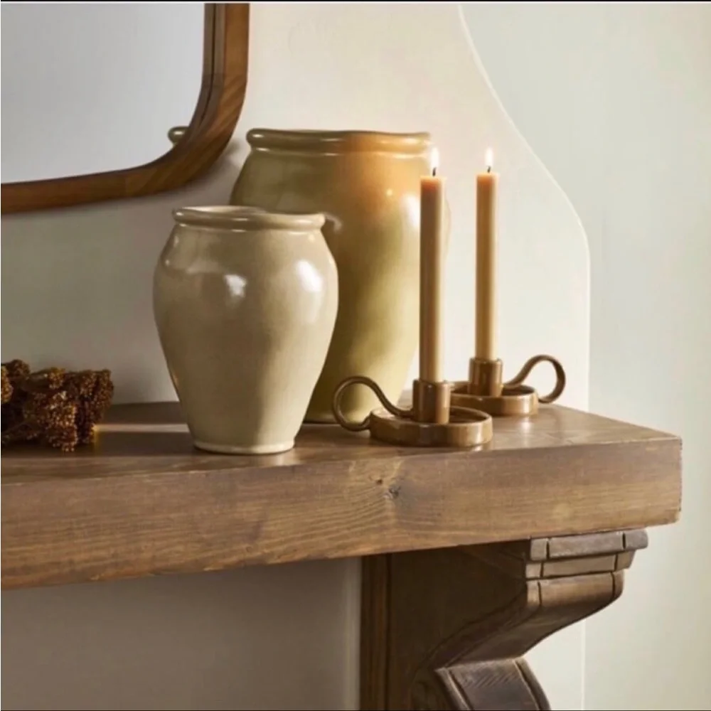 Set 2 | Glazed Ceramic Candle Holders Pumpkin - Hearth & Hand™ with Magnolia